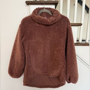 Lululemon Warmth Sherpa Fleece Long Pullover – Brown – Size 4 – great condition